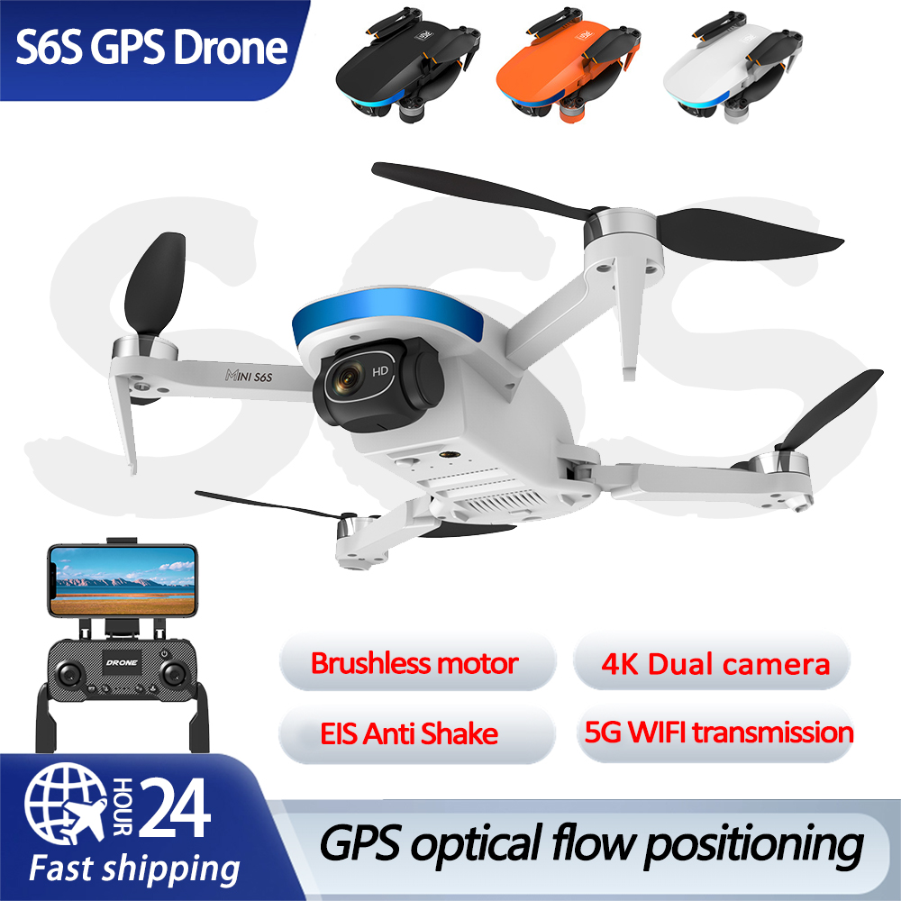 S6S GPS 광학 흐름 위치 측정 드론 HD 듀얼 E - Drone Gimbal 2 Axis 리뷰 및 가격