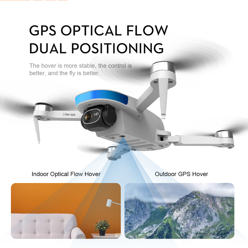 S6S GPS 광학 흐름 위치 측정 드론 HD 듀얼 E - Drone Gimbal 2 Axis 리뷰 및 가격